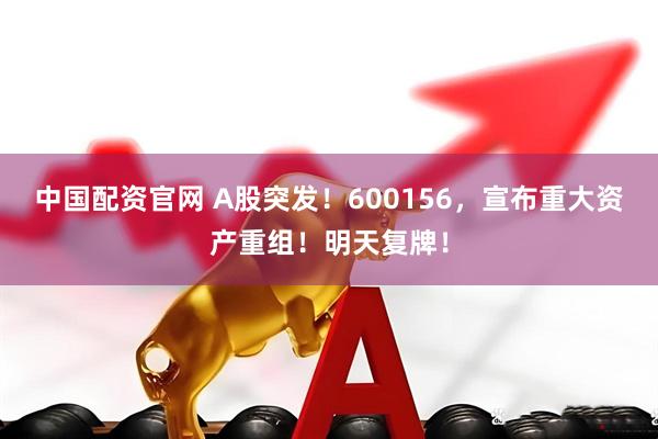 中国配资官网 A股突发！600156，宣布重大资产重组！明天复牌！